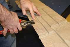 4. After the panel is cut, use a crimping tool to create lugs every 10-12 inches/