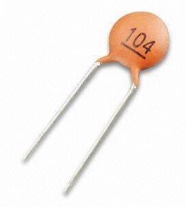 Ceramic Capacitor Stores electrons like a battery but once power to the circuit