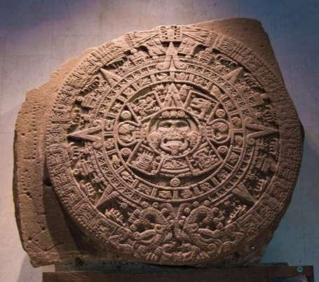 The famous calendar stone is a brilliant combination of artistry and geometry. It reflects the Aztec understanding of time and space as wheels within wheels.