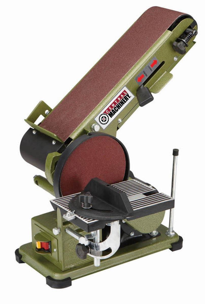Always carry a hand saw by its handle with the saw end pointed down. Disk Belt Sander 1. Turn on dust collector. 2.