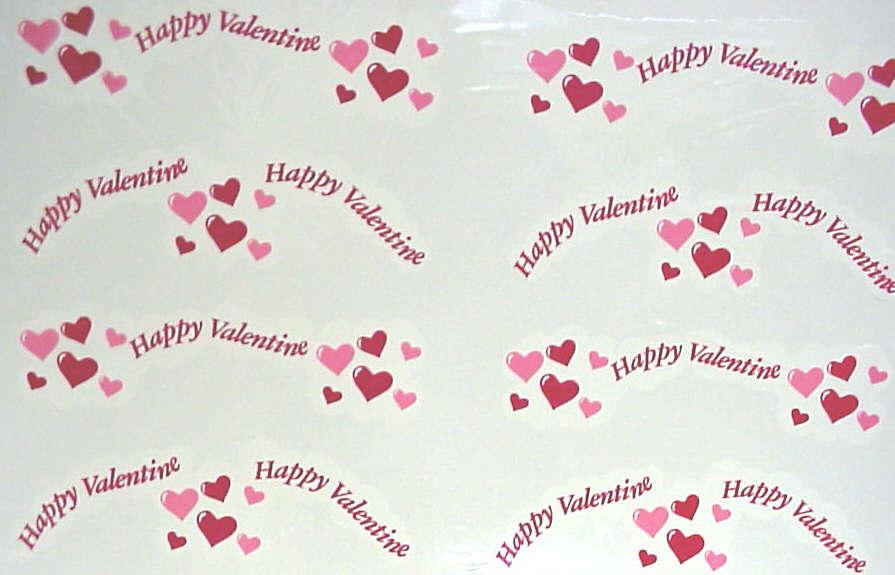 VALENTINE PRINT FILM AVAILABLE IN CLEAR PRINTED RED, WHITE AND PINK