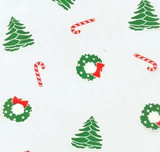 HOLIDAY SEASONS GREETINGS OR CANDY CANES, WREATHS AND X-MAS TREES PRINT FILM