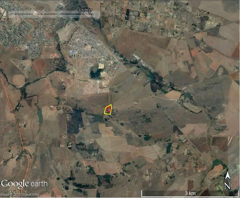 Figure 2: Aerial view of the property (yellow polygon)