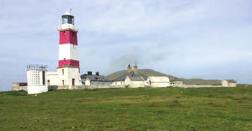 Figure 3. Bardsey Lighthouse and the perimeter wall that surrounds it, viewed from the south, May 2015. Connor Stansfield. Table 1.