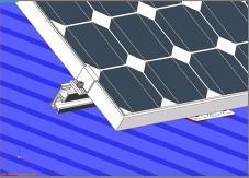solar panel on the rail by the