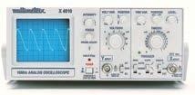 Analogue oscilloscopes X 4010 Single-channel 10 MHz analogue oscilloscope Traditional ergonomics, identical to standard 2-channel oscilloscopes Vertical sensitivity from 5 mv to 5 V/div and x 5