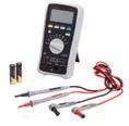 Multimeters Digital multimeters DMM 53 Display 4,000 counts Measurement type Average Automatic and manual 400 µa / 4 000 µa / 40 ma / 400 ma / 10 A I DC Basic accuracy 1 %R + 5 cts 0.