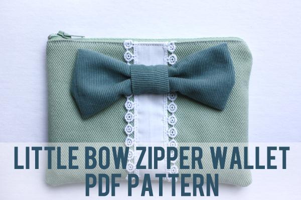 A PDF PATTERN BY MICHAEL ANN MADE The Little Bow Zipper Wallet PDF Pattern By Michael Ann Made