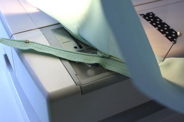 stitch along that edge, using a zipper foot on your machine, about