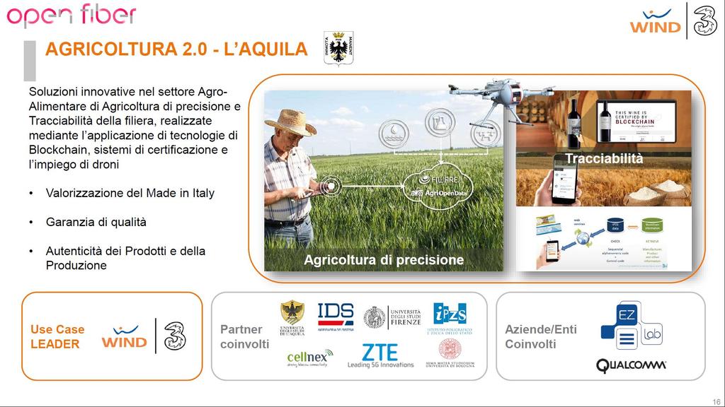 SMART AGRICULTURE L AQUILA Innovative solutions for agri-food and precision agriculture, food supply chain trackability.