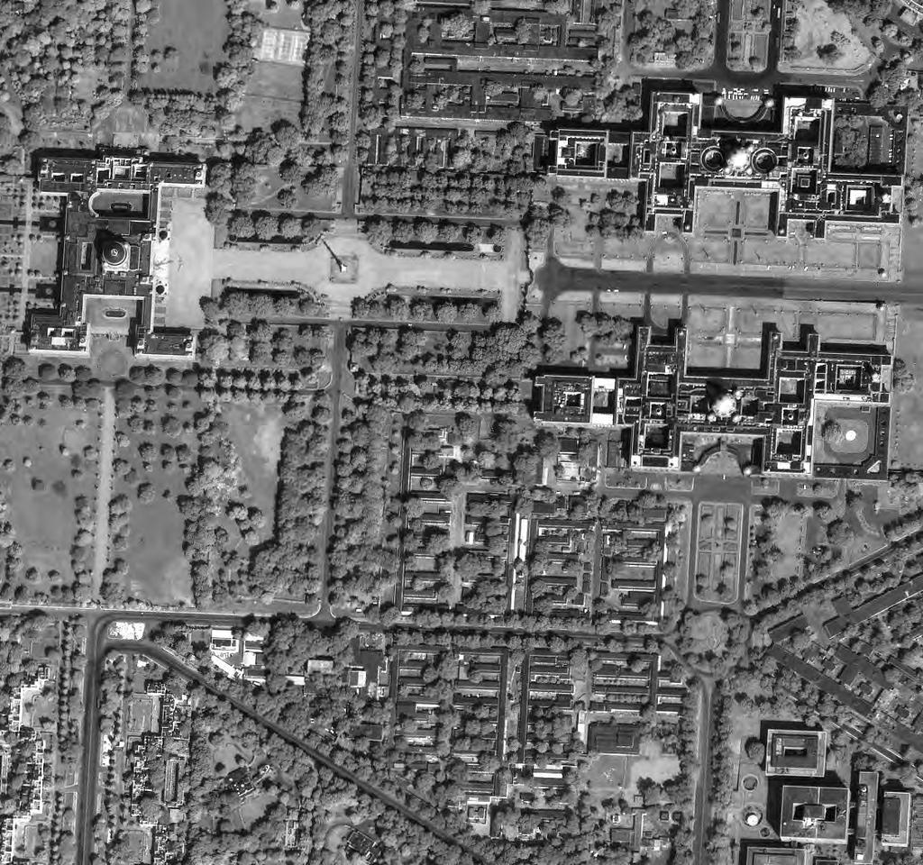 Part of Delhi through IKONOS Panchromatic (single band - black and white) images with a spatial resolution of 1 m and Multispectral images in four