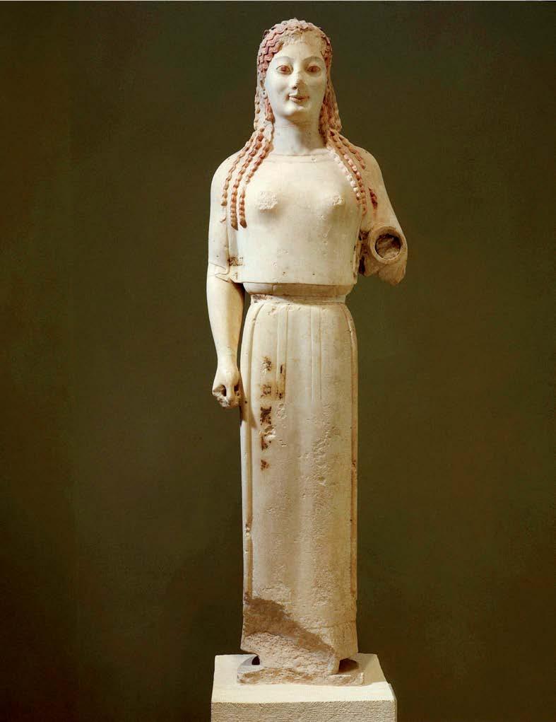 28. Peplos Kore from the Acropolis. Archaic Greek. c. 530 B.C.E.