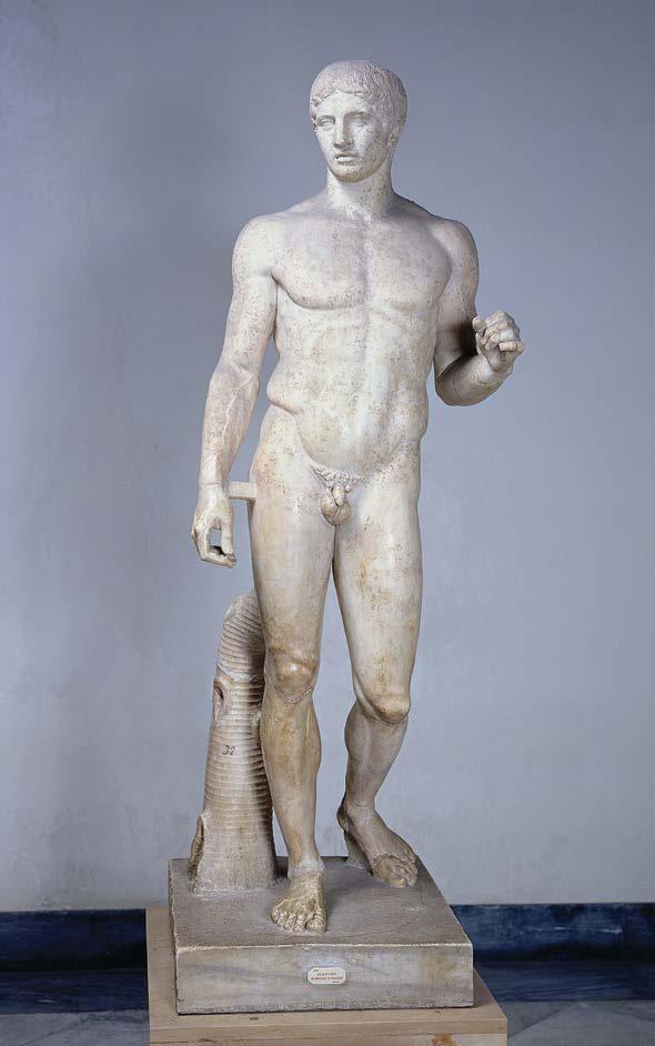 34. Doryphoros (Spear Bearer). Polykleitos. Original 450 440 B.C.E.