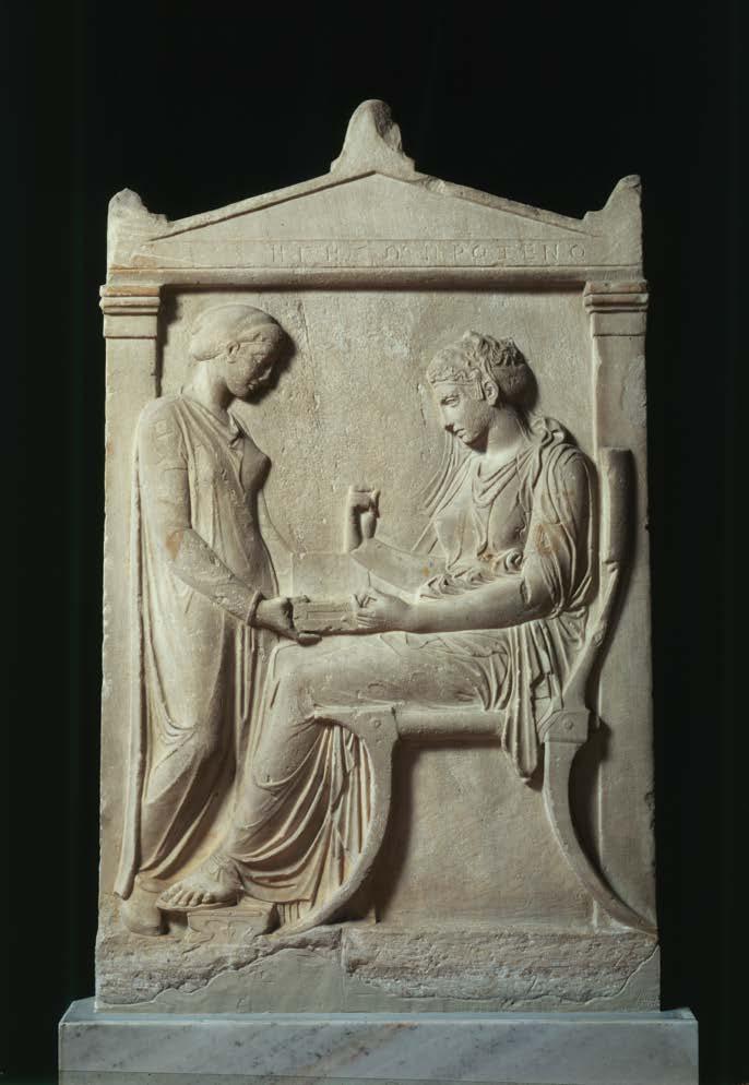 36. Grave stele of Hegeso. Attributed to Kallimachos. c. 410 B.C.E.