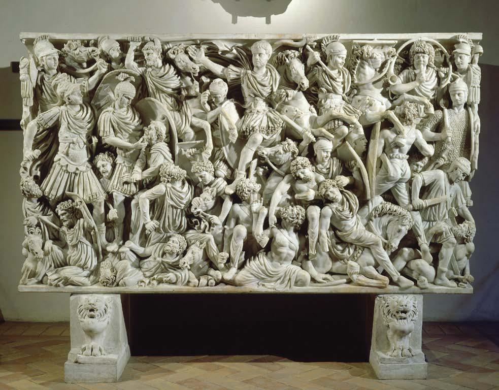 Ludovisi Battle Sarcophagus. Late Imperial Roman. c.