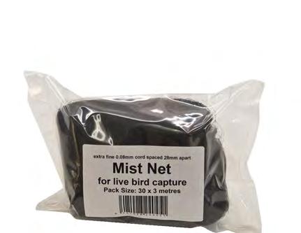 Mist net is great for small birds and is able to catch larger numbers at one time.