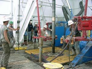 The rig floor is where the action is during a drilling operation.