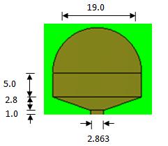 (2) (3) The length of triangular patch element can be determined (Rajesh, K.V., et al., 2006). a 1 is the side length of the triangular.