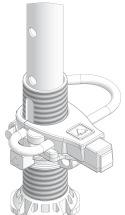 MEP Post Shores The MEP post shores consist of four primary components: The aluminum outer tube wich facilitates the attachment of the MEP frames (Fig. 4.1 and 4.2).