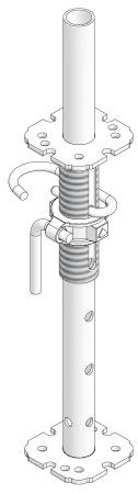 MEP Shoring System MEP Spindle With MevaDec drop head (bolted) Note: If MEP towers are used in combination with MevaDec we recommend the use of the pluggable drop head.