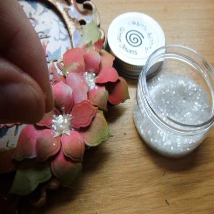 glue, make sure the petals are turned slightly so the petals overlap each other.