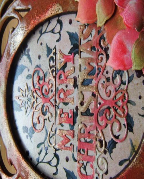 How to make a... Sue Wilson Merry Christmas Die meets Creative Expressions Ornate Oval MDF Frame Step 44.