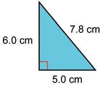 I rounded my answer and labelled my diagram with the length of the hypotenuse.