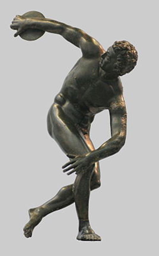 The Discus Thrower The dynamic art of discus throwing inspired a number of ancient sculptors.