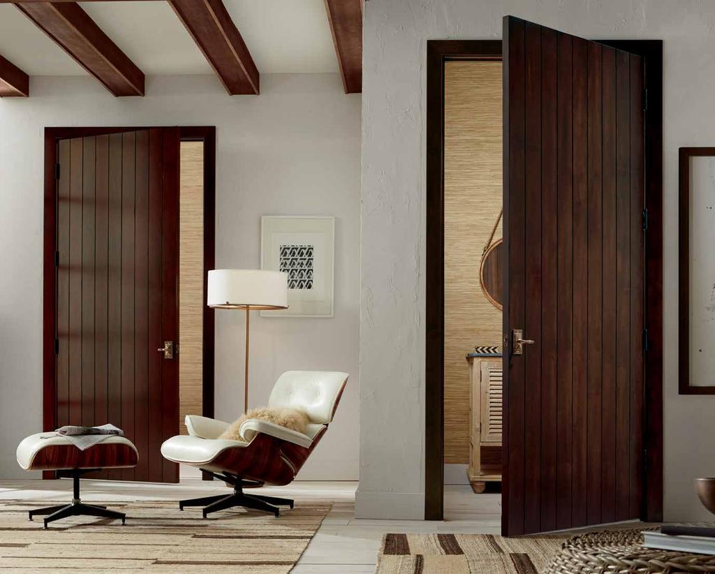 THE PLANK DOOR RUSTIC AND REAL Achieve the genuine look of rustic plank doors or create your own contemporary version of this ageless design.