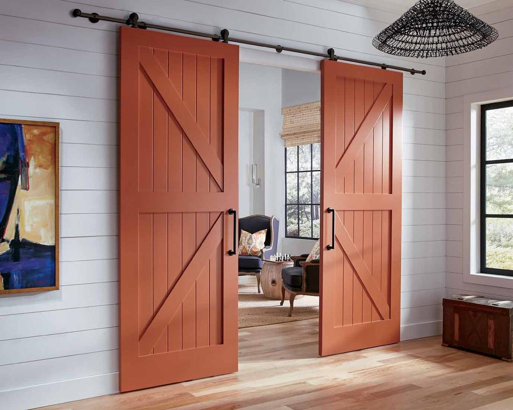 THE BARN DOOR THE BROADEST BARN DOOR OFFERING IN THE INDUSTRY We ve re-imagined our entire product offering of 500+ styles to make them compatible for barn door openings.