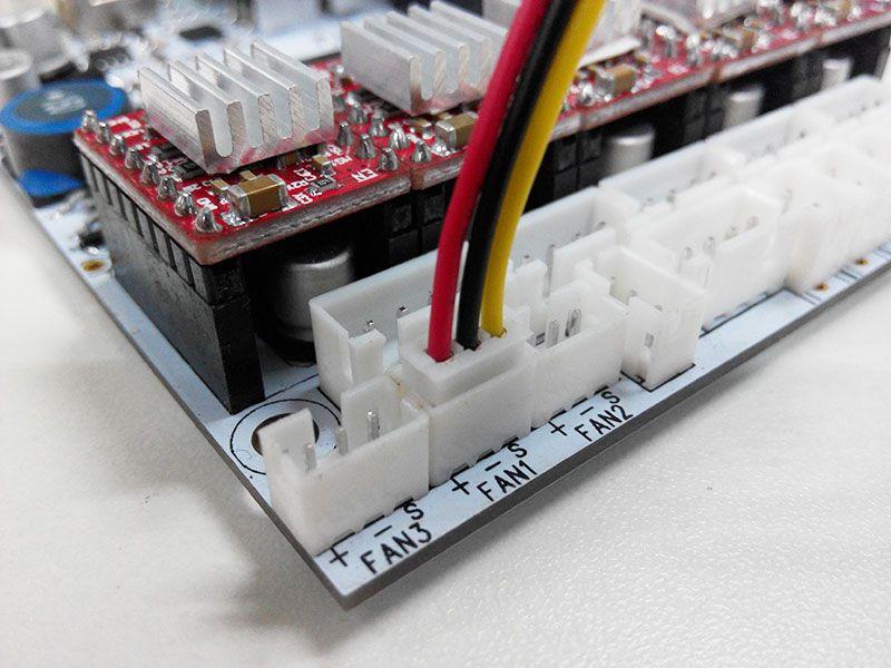 2) Connect fan for extruder at FAN1. Shenzhen GETECH CO.,LTD Step7. Connect wires for LCD panel. There are two cables, one is for LCD encoder, the other is for SD card, do not connect them reversed.