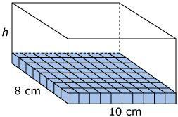 The edges of each small cube have a measure of 1 centimeter.