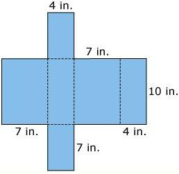 23. The picture below shows the net of a rectangular prism.