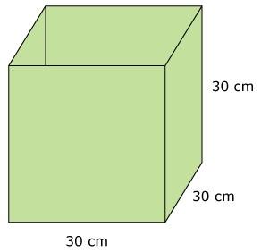 27. Mr. Hans bought a flowerpot shaped like a cube with the dimensions shown below.