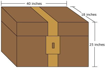 31. George has a wooden chest with the dimensions shown below.