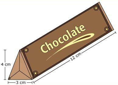 47. The size and shape of a chocolate bar are shown in the figure below.