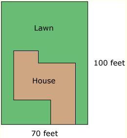 58. Mr. Stern plans to spread fertilizer on his lawn as labeled in the diagram below. Mr. Stern plans to cover his entire lawn with fertilizer one time.