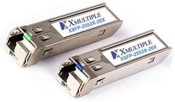 SFP BIDI 2.488Gbps 20KM 1550nm TX/1310nm RX XSFP-2553X-20X-X Overview The SFP-BIDI transceivers are high performance, cost effective modules supporting dual data-rate of 2.488Gbps/2.