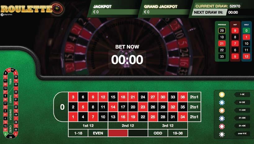 ROULETTE A sophisticated Casino Roulette simulating a real-life Roulette in HD offering a true casino