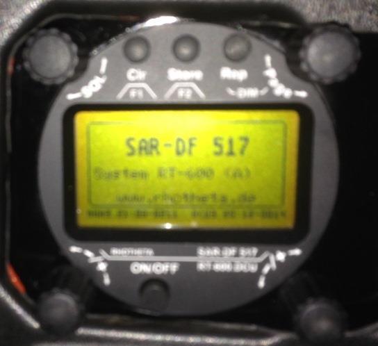 After switching on the system through the ON/OFF Push-Button in the DCU, a start screen is displayed for five seconds with the following information: 1.Name of the product: SAR-DF 517 2.