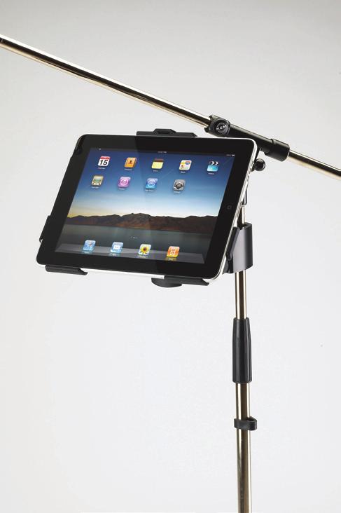This holder either mounts to the threaded insert of a mic stand or clips onto any tube up to 1.18" in diameter.