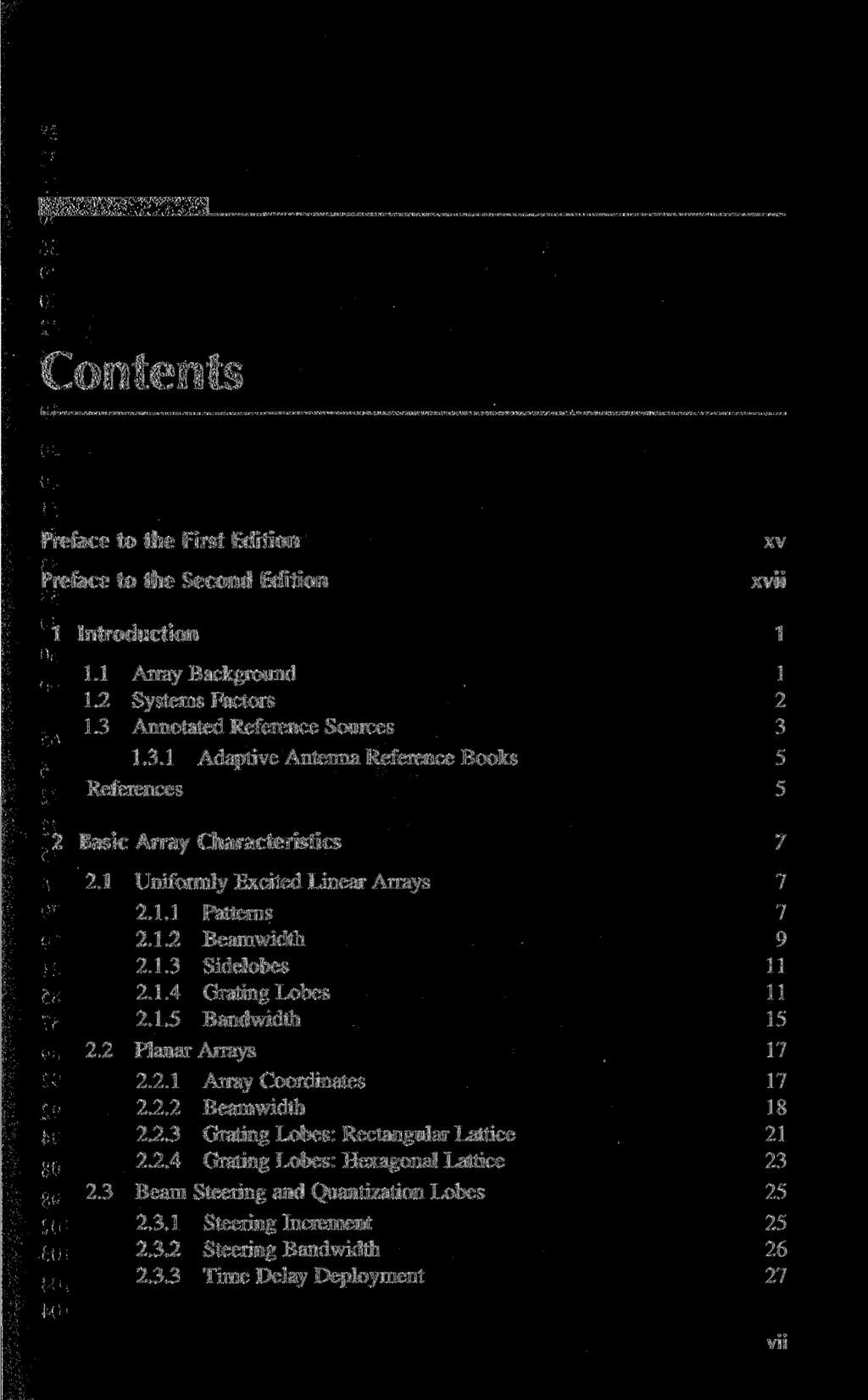 Contents Preface to the First Edition Preface to the Second Edition xv xvii 1 Introduction 1 1.1 Array Background 1 1.2 Systems Factors 2 1.3 