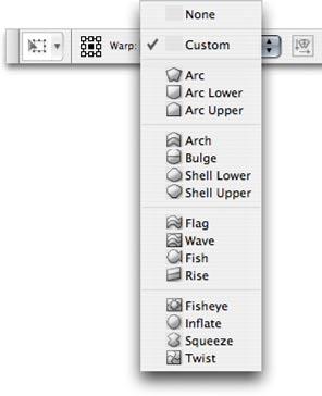 Image warping The image warp command allows you to distort an image layer directly in Photoshop using handle controls.