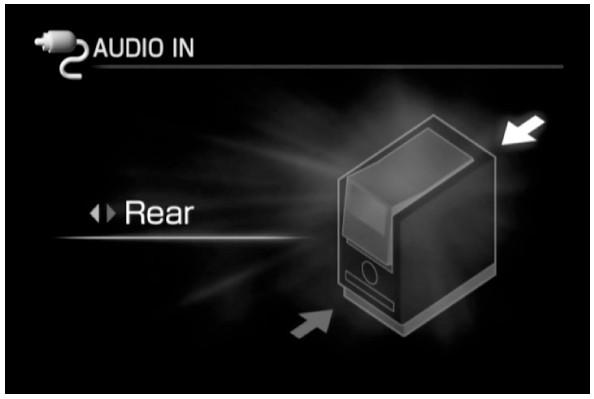 ] - [Normal] sau [Low] (Scăzut). Ascultarea muzicii Apăsaţi butonul AUDIO IN sau accesaţi meniul Function şi selectaţi [AUDIO IN].