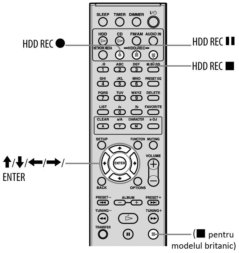 Configurarea echipamentului pentru înregistrare/import \ Lista configurărilor Format/Bit rate Tabelul de mai jos indică formatele audio selectabile la înregistrarea pe HDD şi bit rate-ul respectiv