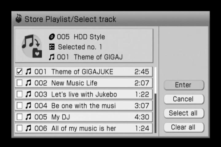 Notă Dacă doriţi să ascultaţi piesele cu x-dj, trebuie să le înregistraţi ca "Favorites". În acest caz, asiguraţi-vă că nu schimbaţi locaţia înregistrării.