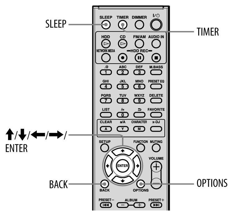 Utilizarea cronometrelor Aparatul are trei tipuri de cronometre: Sleep Timer, Wake-Up Timer şi Recording Timer.