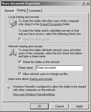 Configurarea unui folder partajat Dacă intenţionaţi să folosiţi în mod partajat un folder de pe computer, îl puteţi folosi pentru a importa în aparat fişiere audio şi de imagine sau pentru a face
