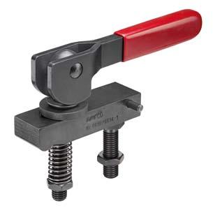 6610 Eccentric clamp with middle clamping hardened and burnished, lever plastic coated.