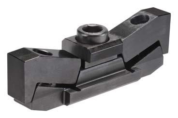 73080 22 4,5 21,5 35 3,0 20 89 9 16 1,9 1740 These tempered clamps are designed for extremely low workpieces. Wedge action of jaws presses the workpiece firmly and safely against the machine table.
